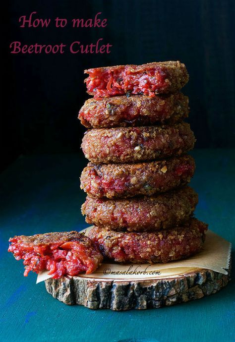 Beetroot Patties, Beetroot Cutlet, Quinoa Ideas, Russian Borscht, Beetroot Burgers, Vegetarian Starters, Beet Burger, Lollipop Recipe, Beetroot Recipes