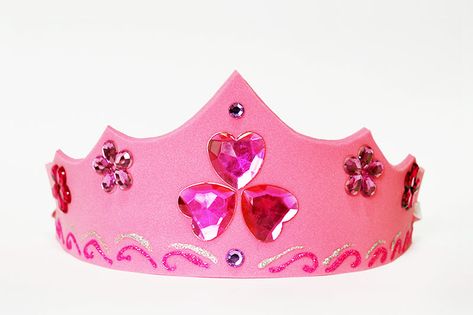 Craft Foam Crown | Kids' Crafts | Fun Craft Ideas | FirstPalette.com Kawaii Diys, Fairytale Ball, Foam Crown, Crown Kids, Pepper Pig, Castle Crafts, Crown Template, Fun Craft Ideas, Crown Pink