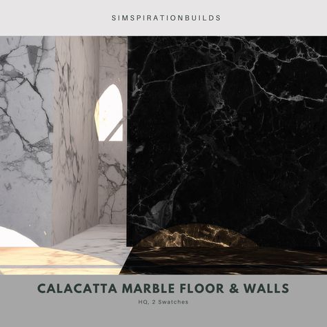 Calacatta Marble Floor, Mod Wall, Sims 4 Kitchen, Sims 4 Tsr, Mod Furniture, Sims 4 House Design, 4 Wallpaper, Marble Flooring, Sims 4 Cc Furniture