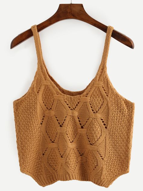 Summer Tanks, Brown Tank Top, Tanks Tops, Bead Loom Pattern, Women Tank Tops, Knitted Tops, Crochet Stitches Patterns, Crochet Crop Top, Crochet Blouse