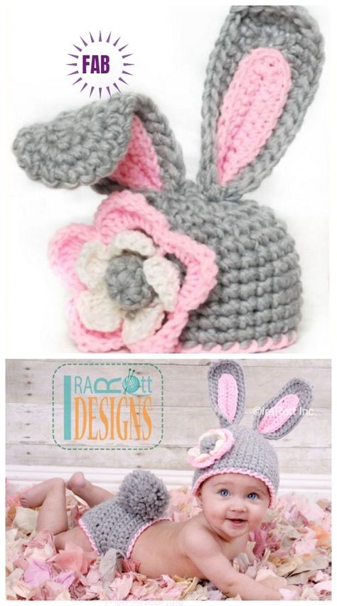 Crochet Baby Bunny Hat Pattern Free, Newborn Bunny Hat Crochet, Bunny Crochet Hat Pattern, Crochet Baby Bunny Outfit Free Pattern, Crochet Baby Bunny Hat, Crocheted Bunny Hat, Crochet Rabbit Hat Free Pattern, Crochet Easter Hats Free Pattern, Crochet Bunny Ears Hat Free Pattern