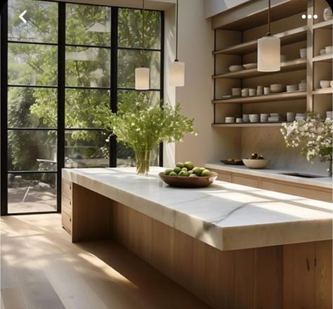 Airy Kitchen, Kitchen Inspiration Design, Large Kitchen, Counter Tops, Ideas Living, Kitchen Style, Dream Home Design, Design House, Home Decor Kitchen