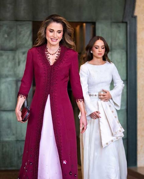 Princess Iman of Jordan's fairytale royal wedding – BEST PHOTOS | HELLO! Princess Iman Of Jordan, Princess Iman, Jordan Royal Family, All The Princesses, Maternity Styles, Henna Party, Style Royal, Queen Rania, Estilo Real