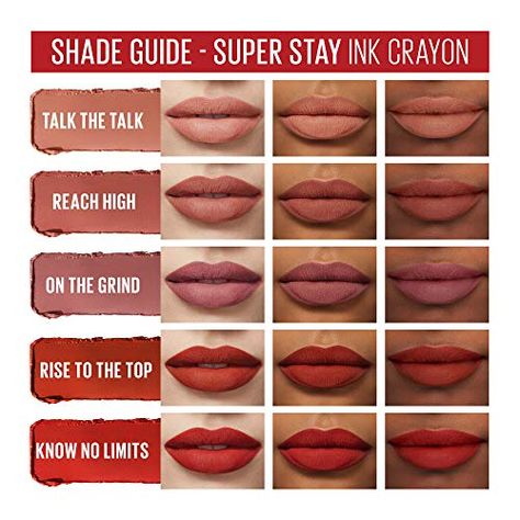 Maybelline Reach High, Maybelline Super Stay Matte Ink Crayon, Maybelline Super Stay Ink Crayon, Shade Finder, Crayon Lipstick, Lip Crayon, Lip Combo, Long Wear Lipstick, Matte Lip Color