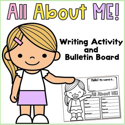 ✨ Get ready for the new school year with an “All About Me” one-pager! This no-prep, engaging activity is perfect for helping your students introduce themselves and build a sense of community from day one. ✨ Comment “me” for a link 🔗 to this! 💛 Writing Assignments, The New School, New School Year, All About Me!, Engagement Activities, School Year, Writing Activities, Subjects, Be Perfect