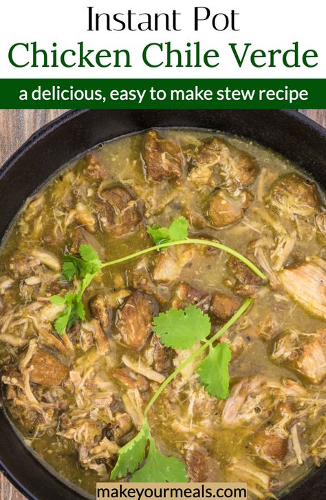 Easy Recipe Dinner, Chile Verde Recipe, Chicken Chile Verde, Tomatillo Chicken, Dinner Mexican, Chicken Verde, Chicken Chile, Pozole Recipe, Hearty Stew