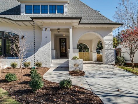 Brick Path, Carport Designs, Porte Cochere, New Architecture, Modern Ranch, Timber Framing, Historic Home, Outdoor Rooms, Home Construction