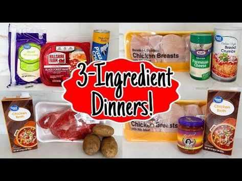 (52) The BEST 3-Ingredient Recipes | QUICK & EASY DINNER IDEAS | Fast Tasty Simple Meals | Julia Pacheco - YouTube 3 Ingredient Meals, Julie Pacheco, Dinner Ideas Fast, Meal Kits Diy, Quick Easy Dinner Ideas, Julia Pacheco, 3 Ingredient Dinners, Cooking Friends, Three Ingredient Recipes