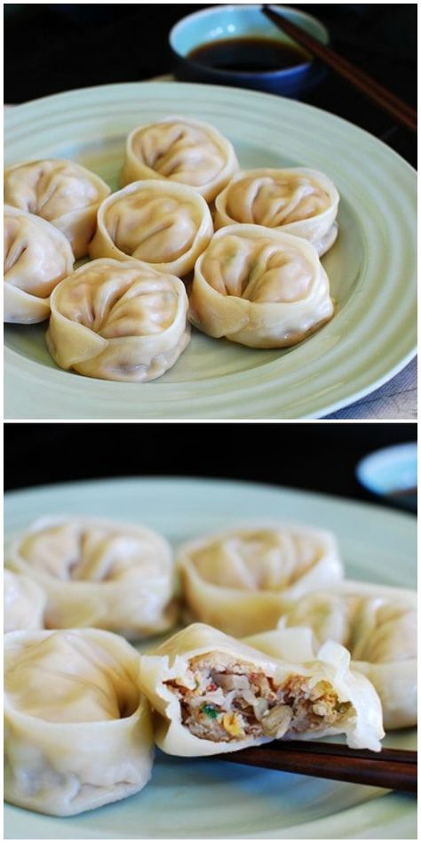 Kimchi Mandu, Korean Mandu, Mandu Recipe, Dumplings Chinese, Korean Dumplings, Koreansk Mat, Easy Korean Recipes, Korean Kimchi, Chinese Food Recipes