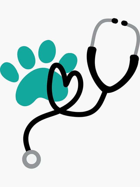 Pegatina «Veterinario» de megnance27 | Redbubble Doctor Logos, Vet Medicine, Clinic Logo, Vet Assistant, Vet Med, Pet Vet, Dog Cake, Veterinary Clinic, Veterinary Medicine