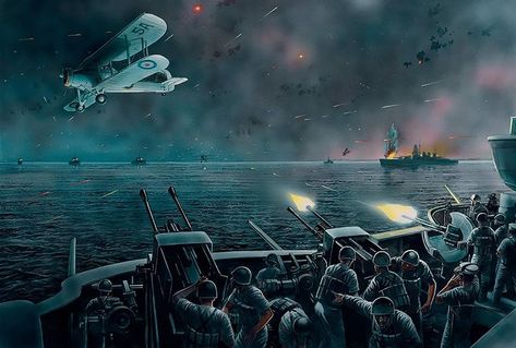 UK Fairey Swordfish Bombing Italian Marine Plane Art, Military Poster, Historical Warriors, Wwii Plane, Air Fighter, Combat Art, Ww2 Planes, 12 November, In Memoriam