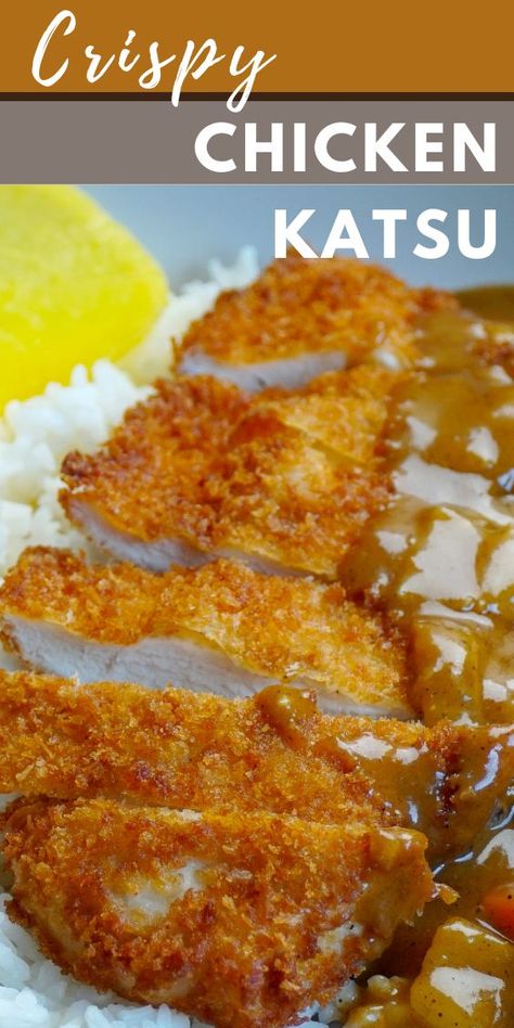 Chicken Katsu Recipe Japanese Style, Chicken With Panko Bread Crumbs, Japanese Chicken Katsu, Chicken Katsu Recipe, Panko Recipes, Katsu Chicken, Chicken Katsu Recipes, Katsu Curry Recipes, Chinese Fakeaway