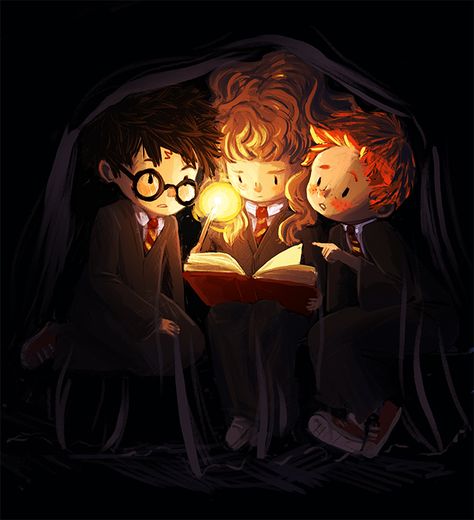 I got inspired to do some harry potter artwork, I love the first three books as a kid, it did really feel like harry potter was growing up w... Harry Potter Weihnachten, Ron Y Hermione, Classe Harry Potter, Theme Harry Potter, Images Harry Potter, Harry Potter Artwork, Ron And Hermione, Potter Art, Harry Potter Hermione