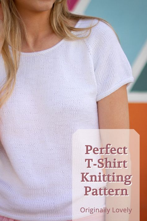 Easy Knit Tee Pattern Free, Easy Knit Shirt Pattern Free, Free Knit T Shirt Pattern, Knitted Tee Shirt Patterns Free, Beginner Top Down Knit Sweater Pattern, Ladies Jumper Knitting Pattern, Knitted T Shirt Pattern, Raglan Sleeve Pattern Knitting Free, Knitting Tee Pattern Free