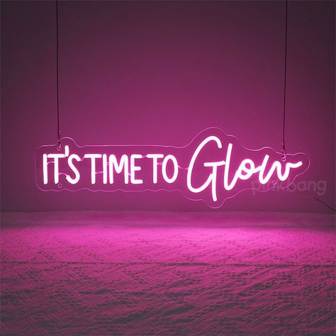 The "It's Time to Glow" neon sign is a mesmerizing addition, ideal for weddings or as an illuminating piece for hair and nail salons. This captivating neon light serves as a charming beauty salon wall decor, radiating a captivating glow that adds a unique touch to your space. 🌟Easy to plug Plug your sign to a normal outlet and your neon sign is ready to shine . We provide US/EU/UK plug. 🌟Easy to Install Each sign comes with an installation kit, simply hang your sign in its desired location, as Beauty Quotes Salon, Glow Quotes, Beauty Salon Wall Decor, Salon Wall Decor, Wedding Neon Light, Neon Signs Quotes, Salon Quotes, Hair And Nail Salon, Salon Signs