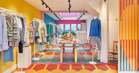 And Now for Some Good News: Designer Mira Mikati’s Colorful New “Happy House” Is Open in London Yinka Ilori, Yoga Workshop, Mira Mikati, Sound Bath, London Today, Happy House, Sparks Joy, Floor Patterns, Kids Store