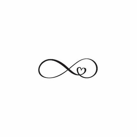 Love Heart Infinity Tattoo, Infinity And Heart Tattoo Design, Small Heart With Infinity Tattoo, Cute Infinity Tattoos, Heart With Infinity, Infinity Small Tattoo, Infinity Tattoo Heart, Infinity Finger Tattoos For Women, Infinity Quotes Love