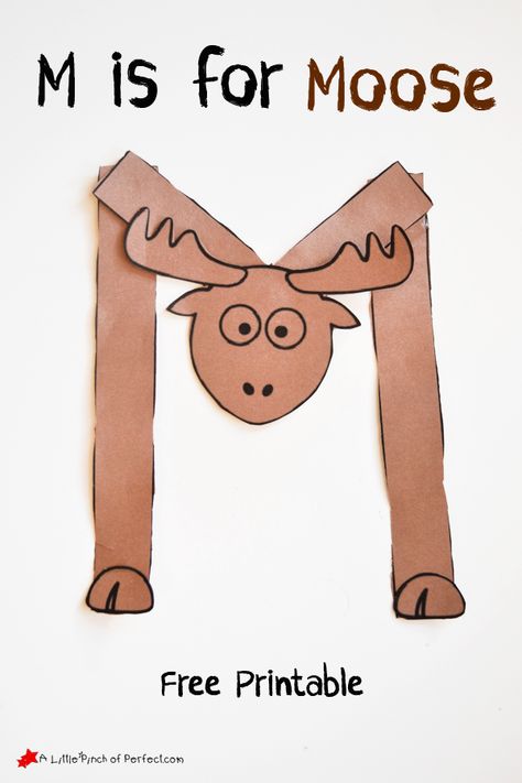 Letter of the Week A-Z Series: M is for Moose - Cupcake Activities, Letter M Craft, M Activities, Letter M Crafts, Letter M Activities, Moose Crafts, Fun Activities For Preschoolers, Preschool Supplies, Alphabet Letter Activities