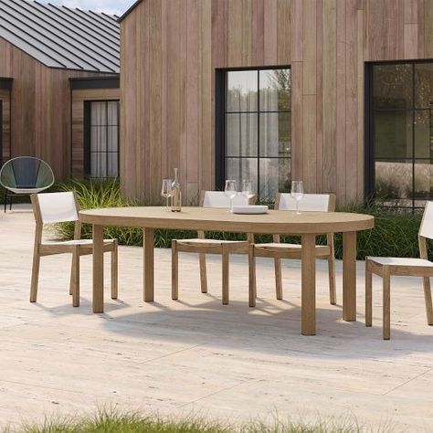 Furniture All Outdoor & Garden | West Elm Round Expandable Dining Table, Patio 2023, Outdoor Pedestal, Round Outdoor Dining Table, Round Extendable Dining Table, Outdoor Dining Tables, Bistro Table Outdoor, Roof Ideas, Expandable Dining Table