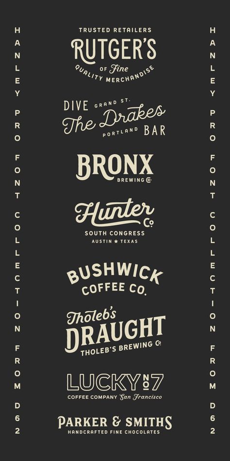 Typography Logo Vintage, Vintage Modern Logo Design, Fonts For Coffee Brand, Vintage Font Pairing, Modern Vintage Typography, Branding Design Vintage, Vintage Logo Design Retro Typography, Retro Typography Logo, Modern Vintage Font