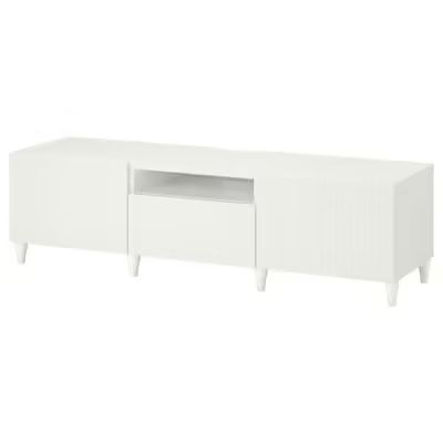 BESTÅ TV unit, white/Sutterviken/Kabbarp white, 707/8x161/2x187/8" - IKEA Tv Unit White, Tv Bench, Ikea Website, Large Tv, Plastic Foil, Plastic Edging, Honeycomb Paper, Drawer Runners, Dressing Tables