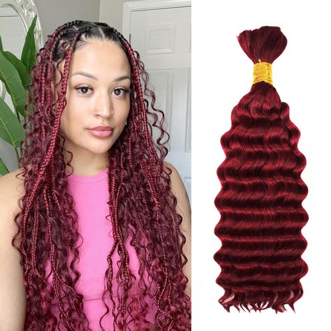 PRICES MAY VARY. 【Human Hair for Braiding】 Our deep wave bulk human braiding hair can be braid for a variety of hair styles, such as knotless boho braids, bohemian twists, boho locs and mirco braids. You can make different hair styles by bulk human hair for braiding to show different yourself 【100% Real Human Hair】 Our Human Hair Braiding Hair is made from 100% unprocessed Virgin human hair cut from single, young, healthy women, can be bleached, dyed, permed, and styled as your own hair 【Advanta Box Boho Braids, Long Hairstyles Summer, Cheap Hairstyles, Dutch Braids Hairstyles, Bohemian Twists, Dutch Braid Hairstyle, French Hairstyles, Latest Braid Styles, Braids Bohemian