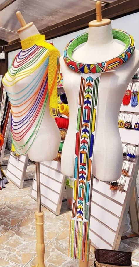 Ndebele Traditional Attire South Africa, Xhosa Traditional Wedding, Zulu Traditional Attire, Afro Jewelry, South African Traditional Dresses, African Traditional Wear, African Attire Dresses, African Beads Necklace, African Accessories