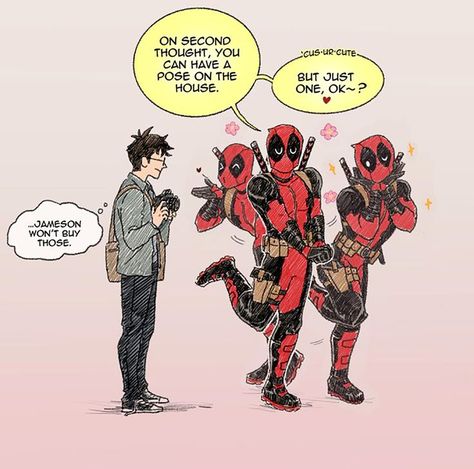 Spider Pool, Spidey Pool, Peter Tingle, Spideypool Comic, Ballora Fnaf, Deadpool X Spiderman, Deadpool Art, Marvel Headcanon, Deadpool And Spiderman