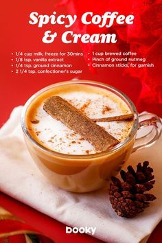 Homemade Coffee Drinks, Chai Tea Recipe, Iced Drinks Recipes, Tea Drink Recipes, Spiced Drinks, Baking Cookbooks, Herbal Teas Recipes, Foods And Drinks, Coffee Drink Recipes