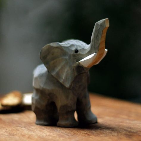 PRICES MAY VARY. Package included:1*Wood Elephant， Size of Elephant:11.5×4.2×10.8cm/4.52×1.65×4.25inch Premium Materials:Made of basswood. Natural material, environmentally friendly and non-toxic, durable. Be careful not to rain or expose to the sun! Elephant shape design.It is simple, playful, peaceful and gentle, bringing you pleasure. Hand carved. Exquisitely crafted and lifelike, it would make the perfect gift for any nature lover. Purely handmade. Suitable for study,living room, hallway,tab Carved Animals, Carved Wooden Animals, Carved Elephant, Wood Elephant, Animal Home Decor, Elephant Shape, Ornaments Wood, Simple Wood Carving, Animal Home