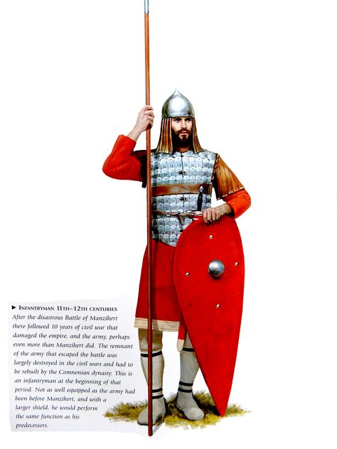 10th Century Byzantine soldiers in scenes from the Book of Joshua Byzantine Army, Roman Shield, Book Of Joshua, Ancient Greek City, Army Poster, Warriors Illustration, Military Costumes, Historical Warriors, A Knight's Tale