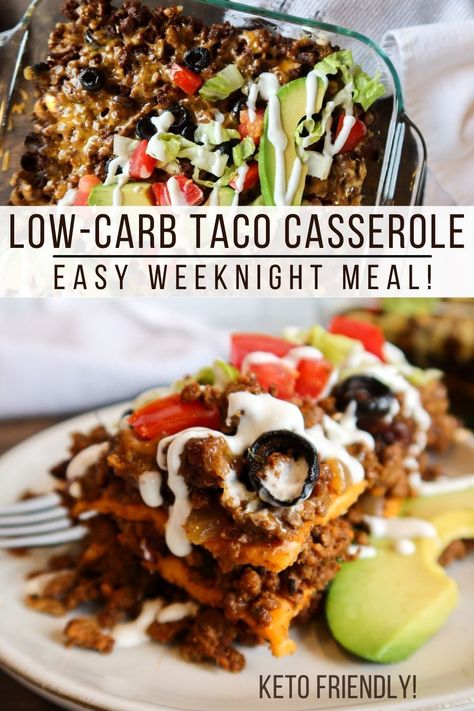 Low Carb Taco Shells, Taco Casserole Bake, Layered Taco, Casserole Bake, Low Carb Taco, Taco Shell, Low Carb Mexican, Low Carb Tacos, Low Carb Low Fat Recipes