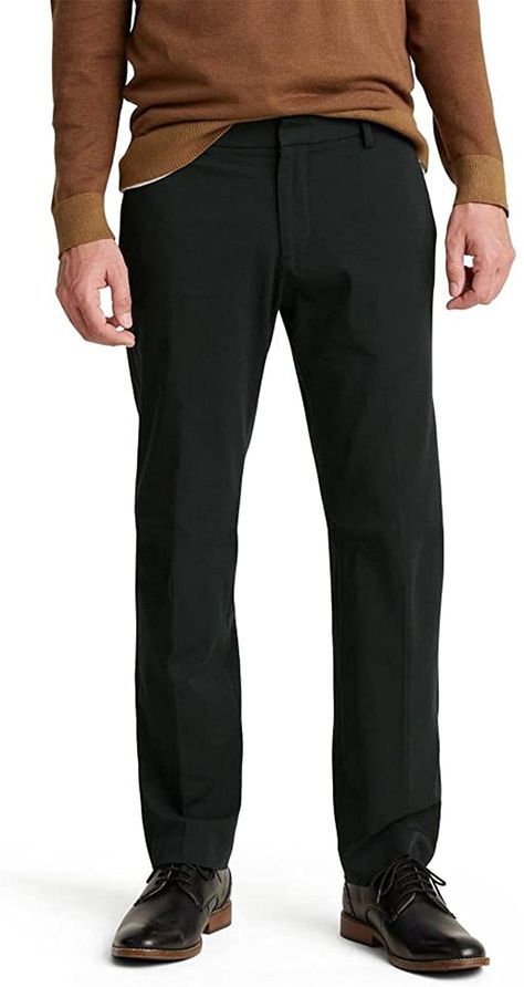 Dockers Men's Straight Fit City Tech Trousers at Amazon Men’s Clothing store Mens Photoshoot, Tech Pants, Mens Photoshoot Poses, Dockers Men, Straight Fit Pants, Under Pants, Straight Trousers, Fitted Trousers, Jack Wolfskin