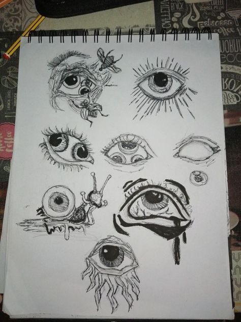 #tattoo #notes #drawing #trippy my pin i cant remember where i got it from Notes Drawing, Eye Drawings, Arte Grunge, Indie Drawings, Trash Art, Kunst Inspiration, Sketchbook Art Journal, Grunge Art, Art Diary