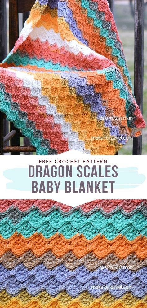 Fun Blanket Crochet Pattern, Crochet Blankets Free Patterns Easy, Crochet Dragon Pattern Free Blanket, Dragon Scale Blanket Crochet Pattern Free, Girlie Crochet Blanket, Cute Blanket Crochet Pattern, Crochet Adult Blankets Free Patterns, Sensory Crochet Blanket, Fire Crochet Blanket