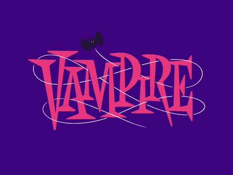 Vampire by Jonathan Ball on Dribbble Horror Lettering, Brides Of Dracula, Cherry Wallpaper, Kpop Logo, Kpop Shifting, Of Logo Design, Youtube Intro, Awesome Artwork, Beautiful Logos Design