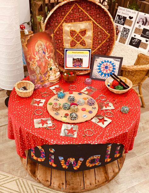 Twitter Diwali Eyfs, Diwali For Kids, Diwali Activities, Holi Party, Cable Drum, Diwali Festival Of Lights, Diwali Festival, Small World Play, Classroom Displays