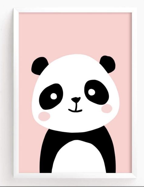 Cute Panda Canvas Painting, Paint Chip Art, Panda Painting, Fashion Illustration Watercolor, Canvas Drawings, Art Drawings Sketches Pencil, Small Canvas Art, Kids Room Wall Art