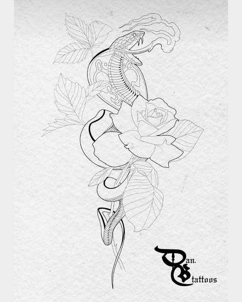 Sjm Tattoo, Viper Tattoo, Den Of Vipers, Flash Card, Snake Tattoo, Tattoo Sleeve, Tattoo Flash, Flash Cards, Dreamcatcher Tattoo