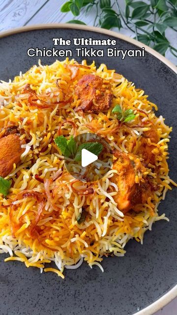 Azmia Iqbal on Instagram: "Chicken Tikka Biryani ❤️‍🔥

This Biryani is hands down my favourite of the one's I have made so far! hope you try this recipe out and enjoy it as much as I do ☺️

Serves up to 3 people ( double the recipe for bigger batches ) 
Ingredients
300g Boneless Chicken Tikka Cubes ( Thigh pieces ) 
Marination:
1 tbsp ginger garlic paste
2 tbsp hung curd or greek yogurt
1/4 tsp salt 
Juice of half a small lemon
2 tbsp mustard oil + 1 tbsp kashmiri chilli pwd, 1 tsp hot chilli powder, 1/4 tsp turmeric pwd, 1/2 tsp cumin pwd, 1 tsp coriander pwd, 1/2 tsp garam masala, 1/4 tsp crushed kasuri methi

Masala Mixture
1/2 cup hung curd 
1/2 tbsp ginger garlic paste
2 tbsp tomato puree
1/4 tsp turmeric powder, 2 tsp kashmiri chilli powder, 1 tsp hot chilli powder, 1/2 tbsp coriand Boneless Chicken Indian Recipes, Boneless Chicken Biryani, Chicken Tikka Biryani Recipes, Tikka Biryani Recipe, Chicken Tikka Biryani, Kashmiri Chilli, Chat Masala, Kasuri Methi, Ginger Garlic Paste