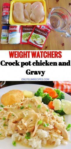 chicken and gravy crockpot | chicken and gravy | chicken and gravy instant pot | chicken and gravy stovetop | chicken and gravy recipes | chicken and gravy crockpot 3 ingredients | chicken and gravy crockpot slow cooker | chicken and gravy recipes stove top | Chicken Poop | Gravy_boat | Chicken | Weight Watchers Crock Pot Chicken, Crock Pot Chicken And Gravy, Slow Cooker Kip, Crockpot Chicken And Gravy, Chicken And Gravy, Ww Food, Plats Weight Watchers, Ww Meals, Menu Sarapan Sehat