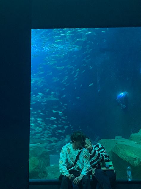 Ocean Date Aesthetic, Aquriam Date, Aquarium Date Aesthetic Couple, Ocean Fish Aesthetic, Aquarium Aesthetic Couple, Gay Date Aesthetic, Gay Date Ideas, Aquarium Date Aesthetic, Paris Boyfriend