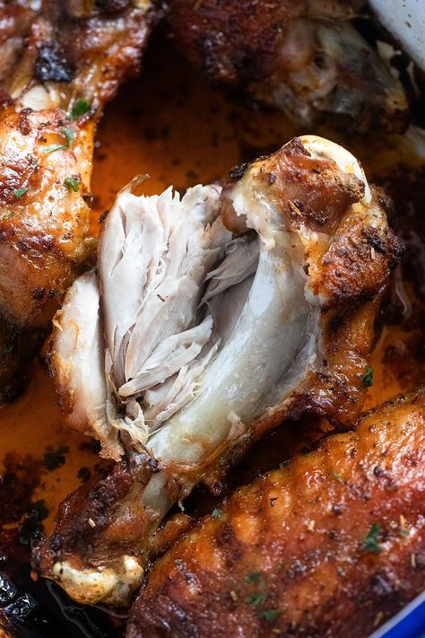 Learn how to make tender turkey wings with crispy skin using just four ingredients and an easy cooking method. #thefastrecipe #turkeywings #falloffthebone #simplecooking #deliciousfood #fouringredients #crispyskin #homemade #easyrecipe #tasty #fingerlickinggood #savoryflavors #yummy #mouthwatering #homecooking #foodie Fall Off The Bone Turkey Wings, How To Cook Turkey Wings In The Oven, How To Cook Smoked Turkey Wings, How To Cook Turkey Wings, Bake Turkey Wings Oven, Baked Turkey Wings Oven Recipe, Crispy Baked Turkey Wings, Bake Turkey Wings Recipe, Smoked Turkey Wings