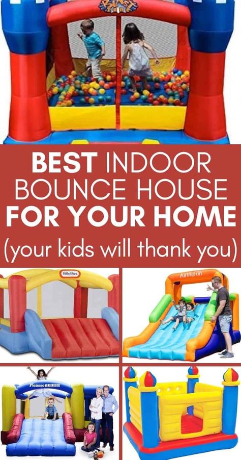 Best Indoor Bounce House for Home (your kids will thank you) Indoor Bounce House Party Birthday, Toddler Bounce House, Indoor Bounce House, Jump House, Bounce House With Slide, House For Kids, Moon Bounce, House Slide, Easter 2024