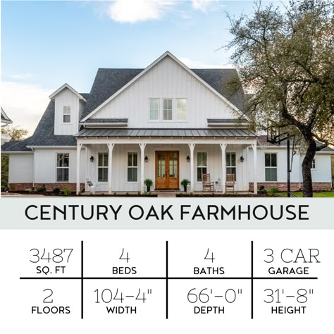 Farmhouse Floor Plan, Oak Farmhouse, Farmhouse Floor Plans, Lots Of Windows, Barn Design, Farmhouse House, Farmhouse Plan, Focal Points, House Plans Farmhouse