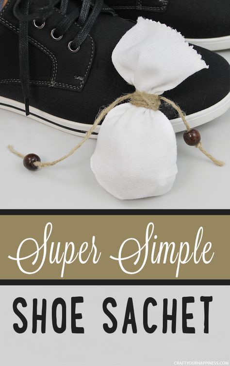 Get rid of smelly shoes with these super easy and quick to make No-Sew DIY Sachets. We added a bit of bling to ours and they turned out awesome! Diy Sachets, Smelly Shoes, Diy Shoe, Hand Sewing Projects, Deep Breathing, Simple Shoes, Christmas Crafts For Gifts, Cleaning Ideas, New Crafts