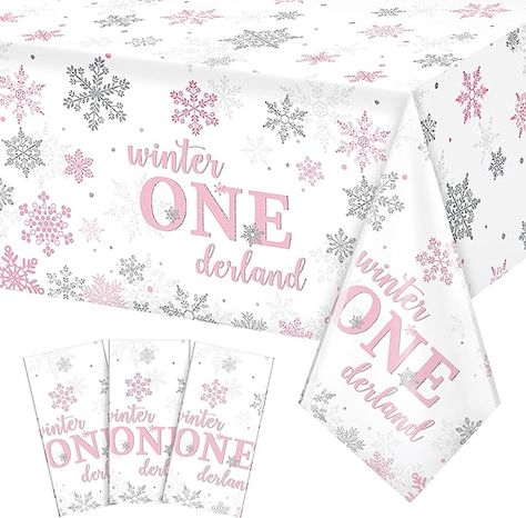 1sr Birthday, Winter Onederland Party Decorations, Winter Onederland First Birthday, Girls Holiday Party, Winter Onederland Birthday Party, Winter Onederland Party, Onederland Birthday Party, Snowflake Baby Shower, Winter Onederland Birthday