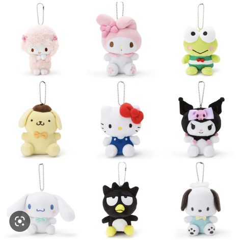 Sanrio Clay Keychain, Sanrio Keychain Plush, Pochacco Keychain, Sanrio Keychain, Accesorios Aesthetic, Hello Kitty Keychain, Clay Keychain, Kitty Items, Random Items