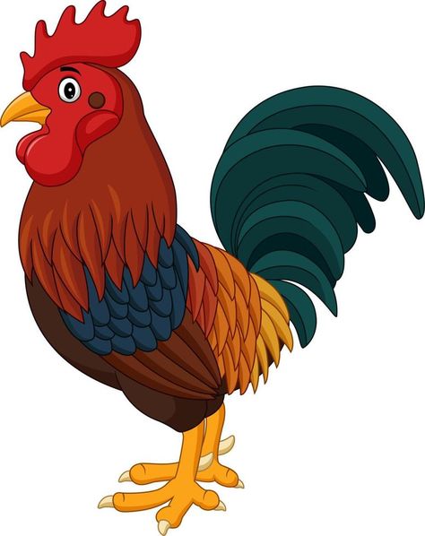 Rooster Illustration, Rooster Vector, Cartoon Rooster, Inkscape Tutorials, Cartoon Chicken, Cartoon Monkey, Cute Chickens, Family Cartoon, Cute Lion