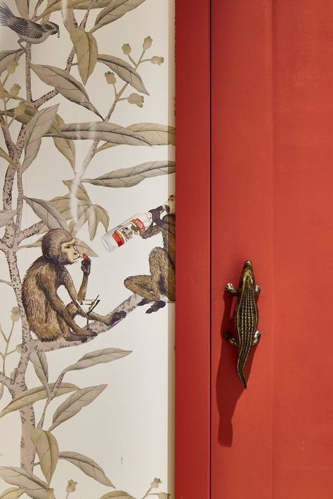 Wallpaper Wednesday: Drunk Monkeys by Astek Home - The English Room Monkeys Wallpaper, Teen Gift Guide, City Boots, Horse Betting, Manchester Hotels, Game Night Gift, March Of Dimes, Monkey Wallpaper, English Room